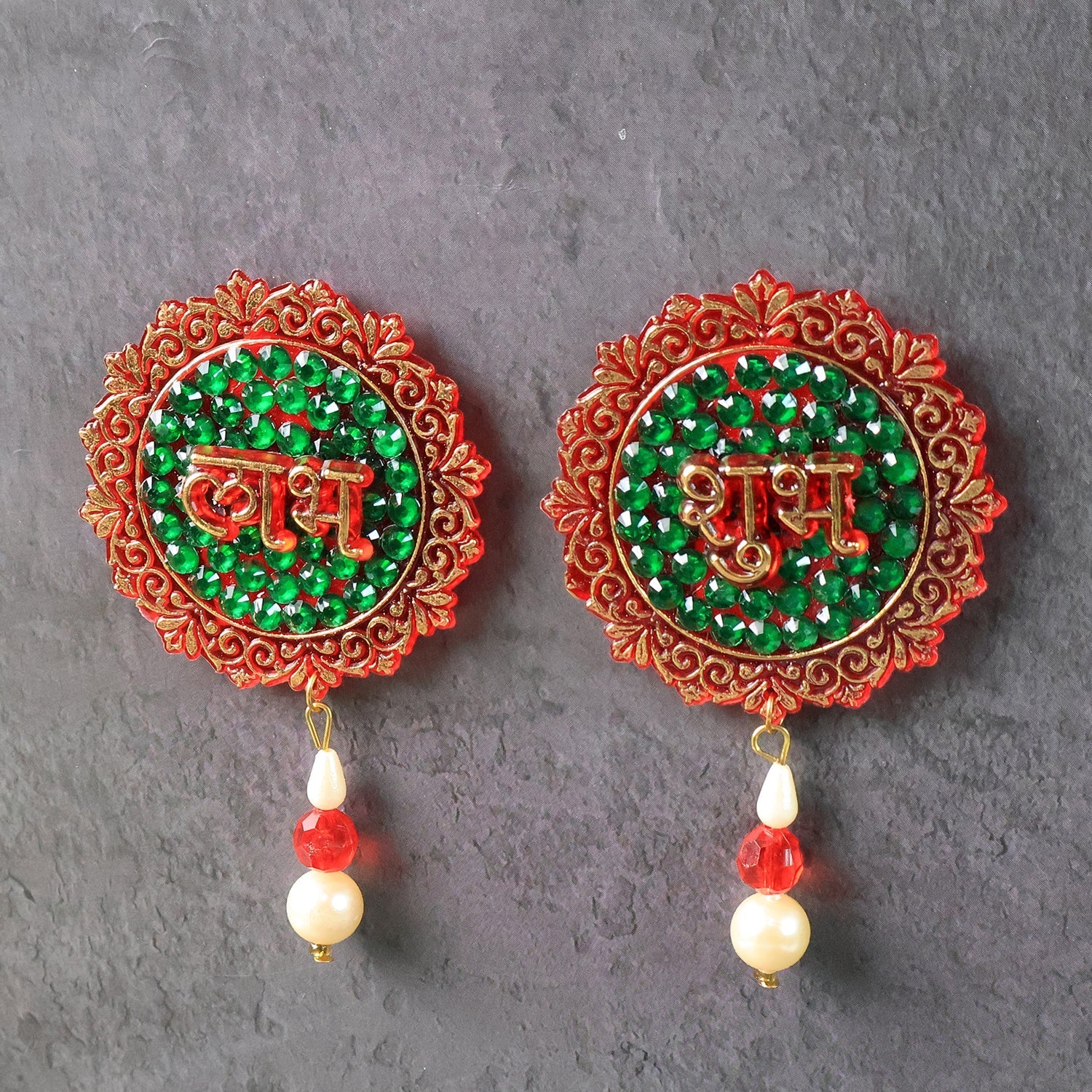 Shubh Labh Beaded Decorative Door Hanging (2 Pc) Shubh Labh Beaded Decorative Door Hanging (2 Pc)